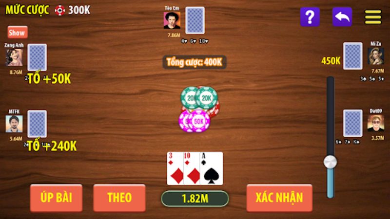 Bạn sẽ được nhận 3 lá bài để được trải nghiệm các ván chơi hấp dẫn